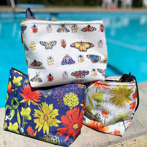 washbags by the pool