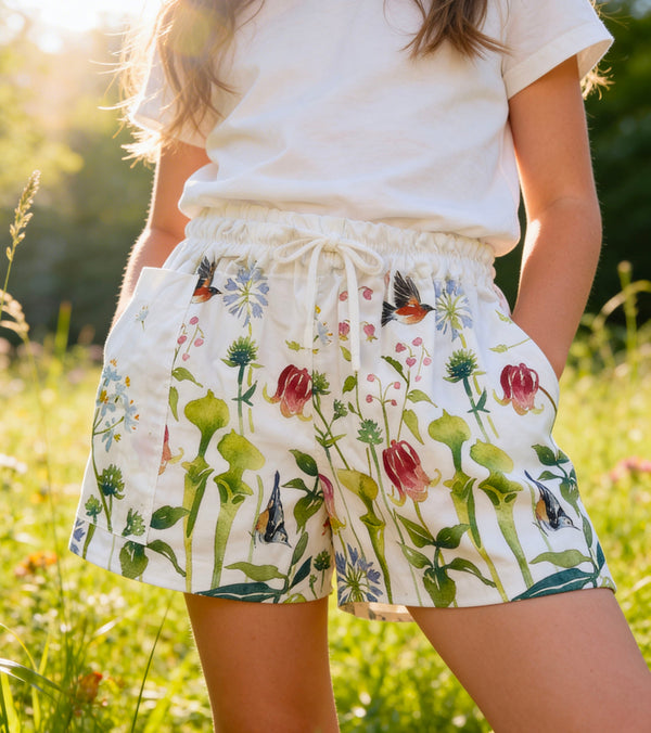 organic cotton, Native floral pattern